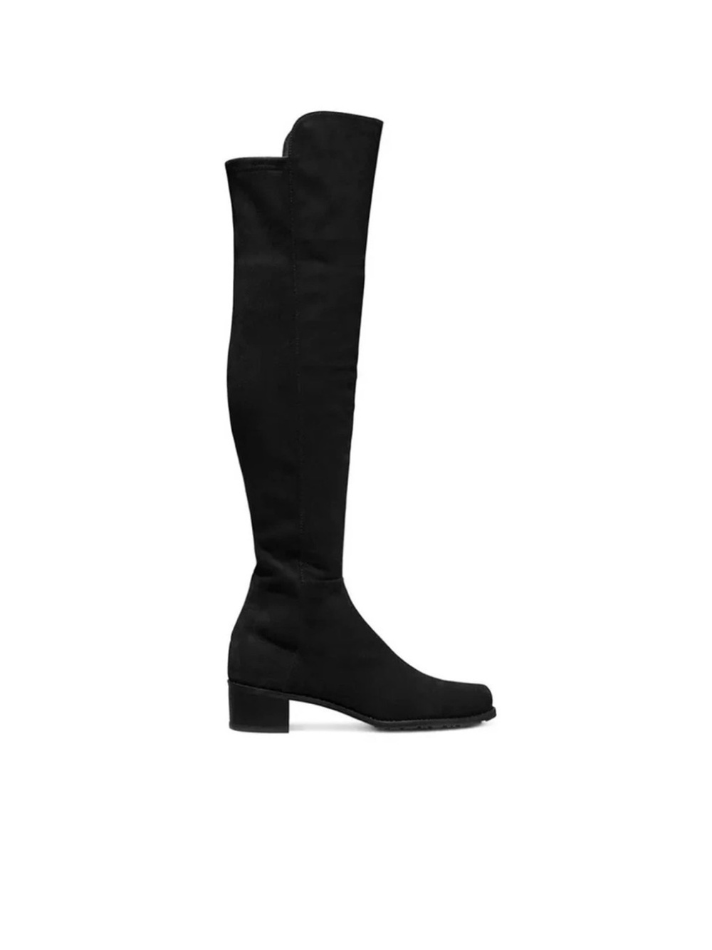 Stuart Weitzman Black Suede Knee High Stretch Heel Boots Sz 4.5